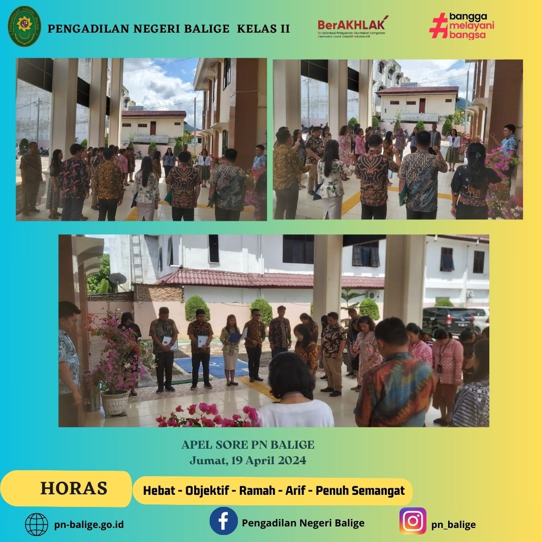 APEL SORE PENGADILAN NEGERI BALIGE PADA HARI JUMAT 19 APRIL 2024 APEL SORE PENGADILAN NEGERI BALIGE PADA HARI JUMAT 19 APRIL 2024
